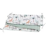 Tour de lit d�houssable et r�versible safari safari, vert, gris, blanc