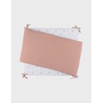 Tour de lit mousseline de coton bio rose