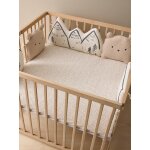 Tour de lit / tour de parc coussins hygge beige imprim