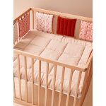 Tour de lit / tour de parc modulable happy boheme rose imprimé Tour de lit / tour de parc modulable happy boheme rose imprimé