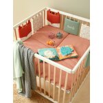 Tour de lit / tour de parc pare - chocs fleurettes multicolore