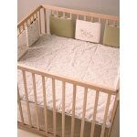 Tour de lit / tour de parc pare - chocs r�versibles babylon beige imprim�