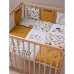 Tour de lit / tour de parc pare - chocs savana multicolore