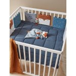 Tour de lit pare - chocs baby fox bleu / multicolore