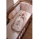 Tour de lit et prot�ge barreaux mousseline de coton beige