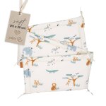 Tour de lit 'savanna friends' pour lit b�b� 60x120 � 70x140 cm - beige / multicolore beige / multicolore ...