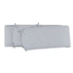 Tour de parc r�versible - coton bio naturel mix grey