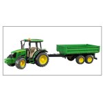 Tracteur john deere 5115m avec remorque � ridelles vert