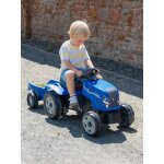 Tracteur � p�dales avec remorque bleu new holland