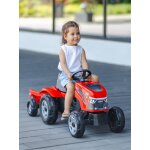 Tracteur � p�dales avec remorque rouge case ih