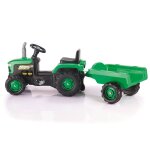 Tracteur � p�dales avec remorque vert