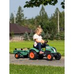 Tracteur � p�dales avec remorque vert vintage