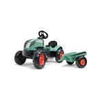 Tracteur  pdales avec remorque vert vintage