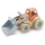 Tracteur pelleteuse en bioplastique orange