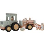 Tracteur avec remorque en bois little farm multicolore