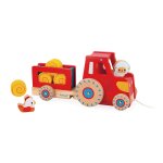 Tracteur  tirer en bois fsc rouge