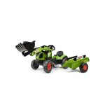 Tractopelle  pdales avec remorque vert claas