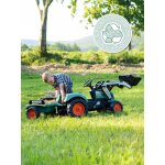 Tractopelle � p�dales avec remorque vert vintage