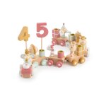 Train d anniversaire en bois 0 - 99 ans, scandi berry