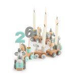 Train d anniversaire en bois 0 - 99 ans, scandi scandi avec bougies Train d anniversaire en bois 0 - 99 ans, scandi scandi avec bougies