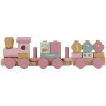 Train � blocs rose, jaune, vert, violet, mul