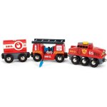 Train des pompiers rouge