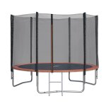 Trampoline � 2, 44 m avec filet de s�curit� et �chelle noir