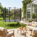 Trampoline 305cm avec pack d'accessoires mars xxl gris