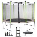 Trampoline �360?cm + filet + �chelle + b�che + kit d'ancrage jumpi 360 taupe