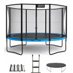 Trampoline � 360cm + filet + �chelle + b�che + kit ancrage - punchi 360 bleu bleu