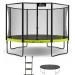Trampoline � 360cm + filet de s�curit� + �chelle + b�che - punchi 360 vert vert