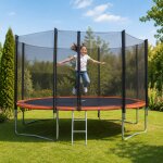 Trampoline � 4, 27 m avec filet de s�curit� et �chelle pour enfants noir