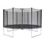 Trampoline 400cm filet protection mercure gris