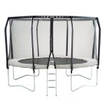 Trampoline premium � 430?cm avec filet de s�curit� + �chelle - famili 430 beige