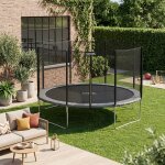 Trampoline 430cm filet protection venus gris