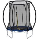 Trampoline enfant Ø 2, 25 × 2, 35h m filet de sécurité porte zipée couvre - ressorts 6 poteaux rembourrés ... Trampoline enfant Ø 2, 25 × 2, 35h m filet de sécurité porte zipée couvre - ressorts 6 poteaux rembourrés ...