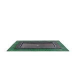 Trampoline enterr� au ras du sol rectangulaire 244x427cm avec dalles noir