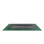 Trampoline enterr� au ras du sol rectangulaire 275x458cm avec dalles noir