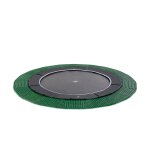 Trampoline enterr� au ras du sol rond �366cm avec dalles de s�curit� noir