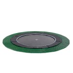 Trampoline enterr� au ras du sol rond �427cm avec dalles de s�curit� noir