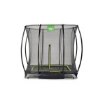 Trampoline enterr� rectangulaire 153x214cm avec filet noir
