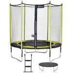 Trampoline de jardin 244 cm + filet de sécurité + Échelle + bâche de protection jumpi vert / noir 250 ... Trampoline de jardin 244 cm + filet de sécurité + Échelle + bâche de protection jumpi vert / noir 250 ...
