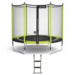 Trampoline jardin � 300?cm + filet + �chelle - jumpi 300 - noir / vert vert