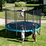Trampoline de jardin � 300cm + filet de s�curit� + �chelle - punchi 300 bleu bleu