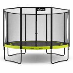 Trampoline de jardin � 360cm + filet de s�curit� - punchi 360 vert vert
