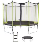 Trampoline de jardin 365 cm + filet de sécurité + Échelle + bâche de protection jumpi vert / noir 360 ... Trampoline de jardin 365 cm + filet de sécurité + Échelle + bâche de protection jumpi vert / noir 360 ...