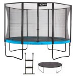 Trampoline de jardin 365 cm + filet de sécurité + Échelle + bâche de protection punchi bleu 360 bleu Trampoline de jardin 365 cm + filet de sécurité + Échelle + bâche de protection punchi bleu 360 bleu