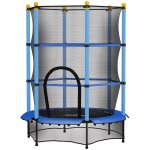 Trampoline de jardin enfants � 1, 40 x 1, 90h m filet de s�curit� porte zip�e couvre - ressorts 6 poteaux ...