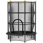 Trampoline de jardin enfants � 1, 40 x 1, 90h m filet de s�curit� porte zip�e couvre - ressorts 6 poteaux ...