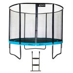 Trampoline de jardin rond 305 cm + filet de sécurité + Échelle punchi bleu 300 bleu Trampoline de jardin rond 305 cm + filet de sécurité + Échelle punchi bleu 300 bleu